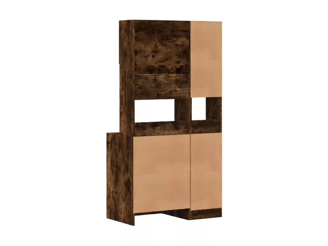 Armoire de cuisine chêne fumé 95x50x180 cm bois d'ingénierie