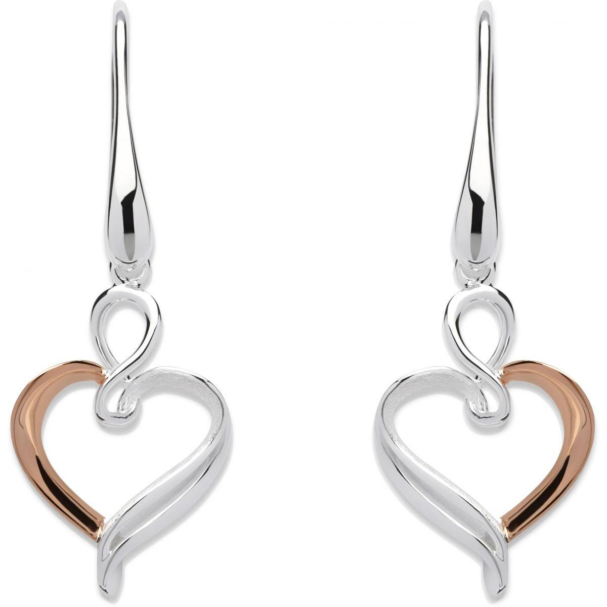 Unique And Co Sterling Rose Gold Plated earrings