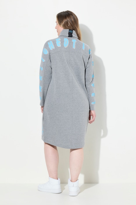 Kleid, Langarm, hoher Kragen