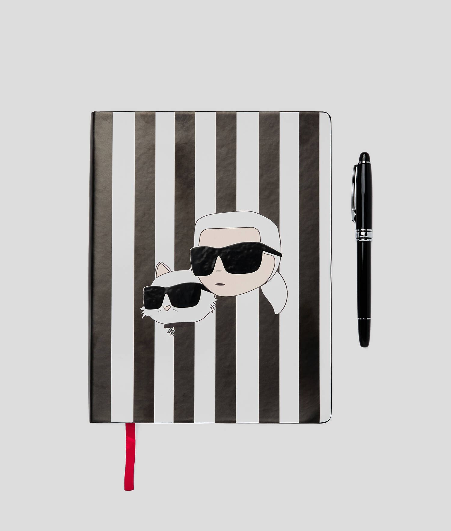 ENSEMBLE CARNET ET STYLO IKON - Noir/Blanc