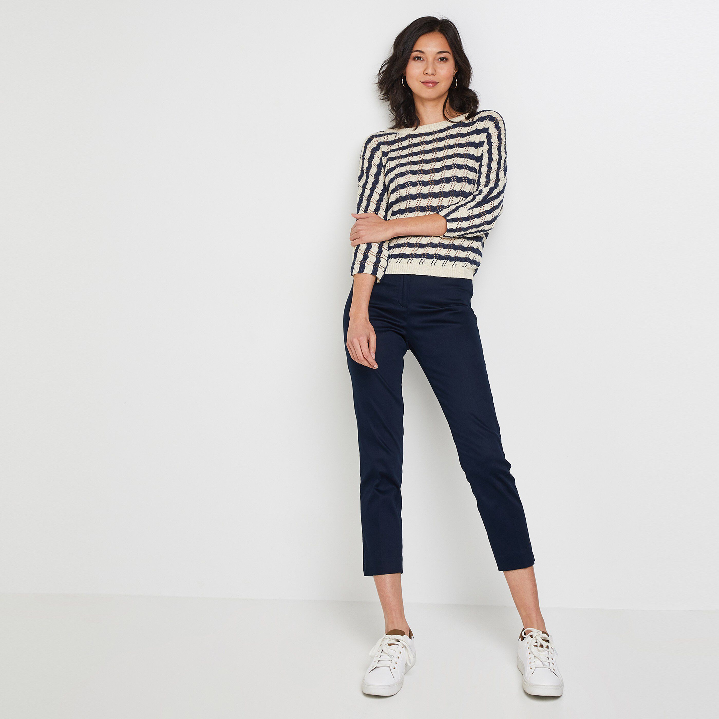 Pantalon raccourci femme - MARINE