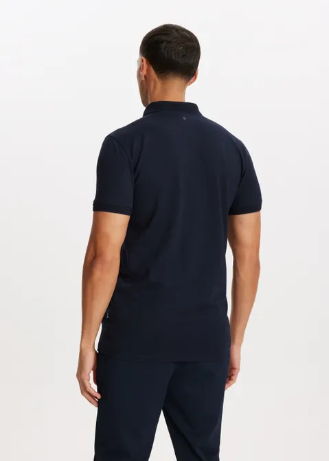 Polo met badge logo blauw (BLW.MAR)