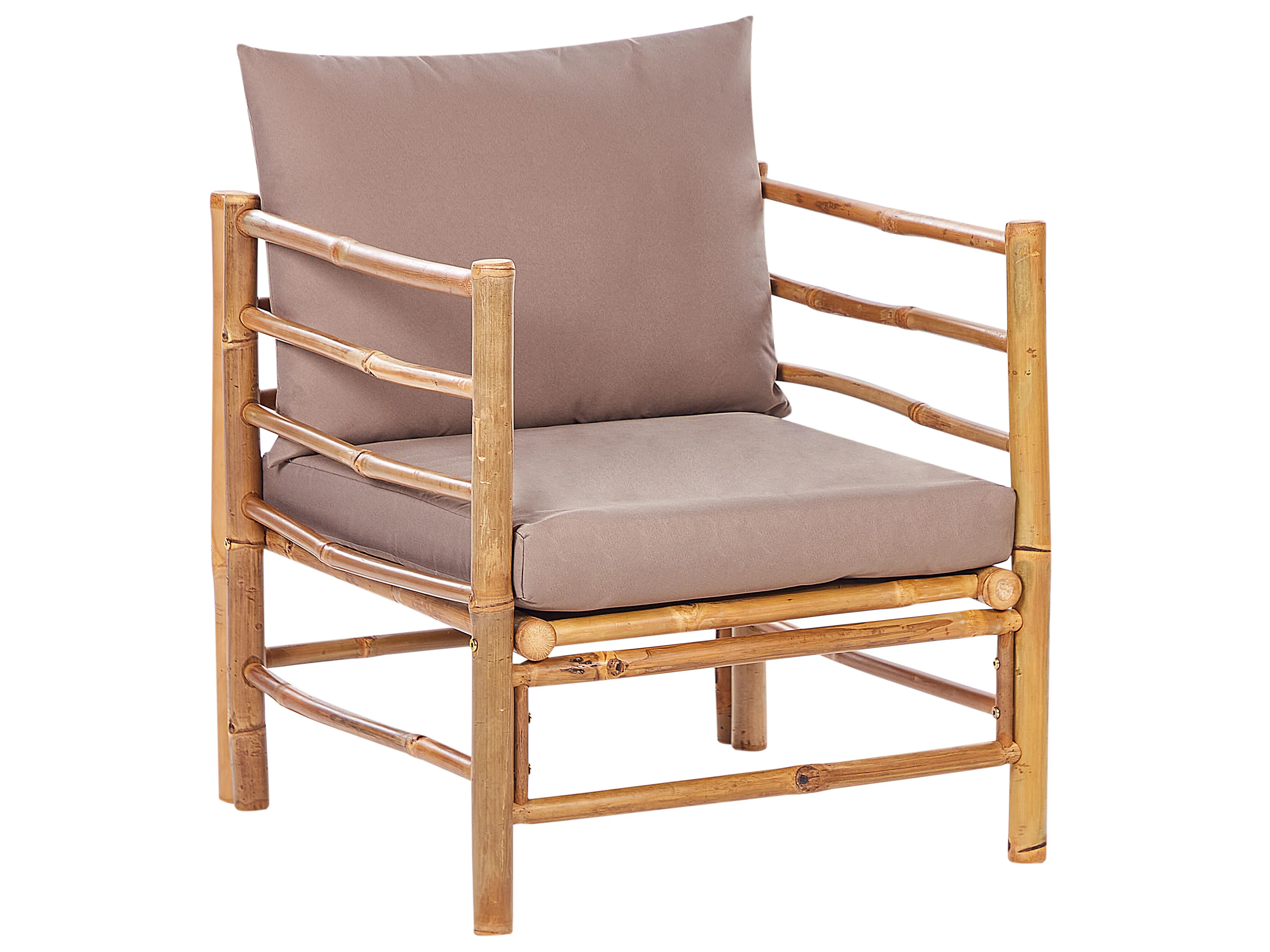 Loungeset met tafel 6-zits CERRETO Bamboehout Taupe