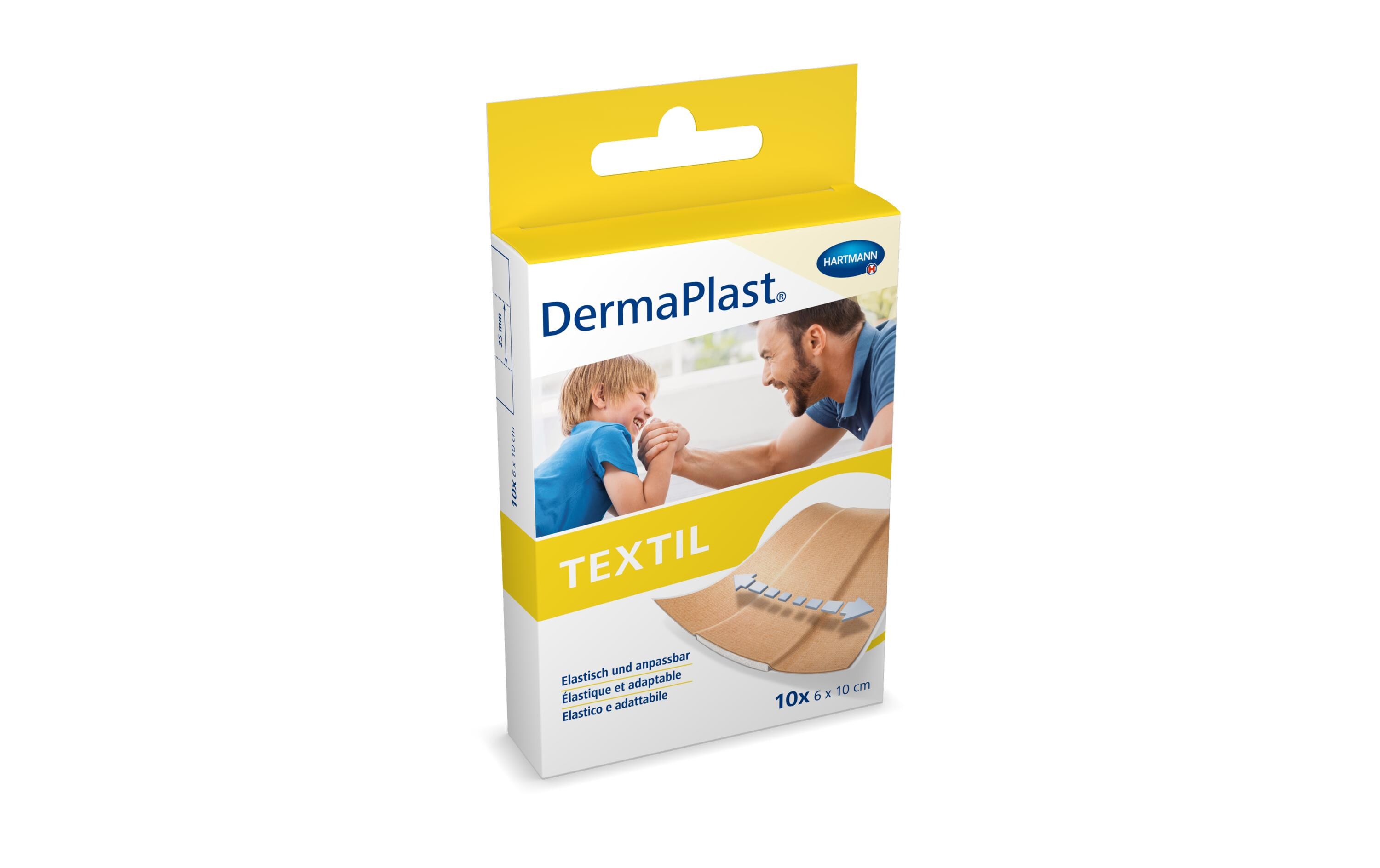 Wundpflaster Textil 6 x 10 cm 10 StückHypoallergenes Pflaster zum Zuschneiden