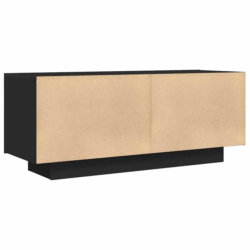 vidaXL - Tv-kast - Zwart - Bewerkt hout