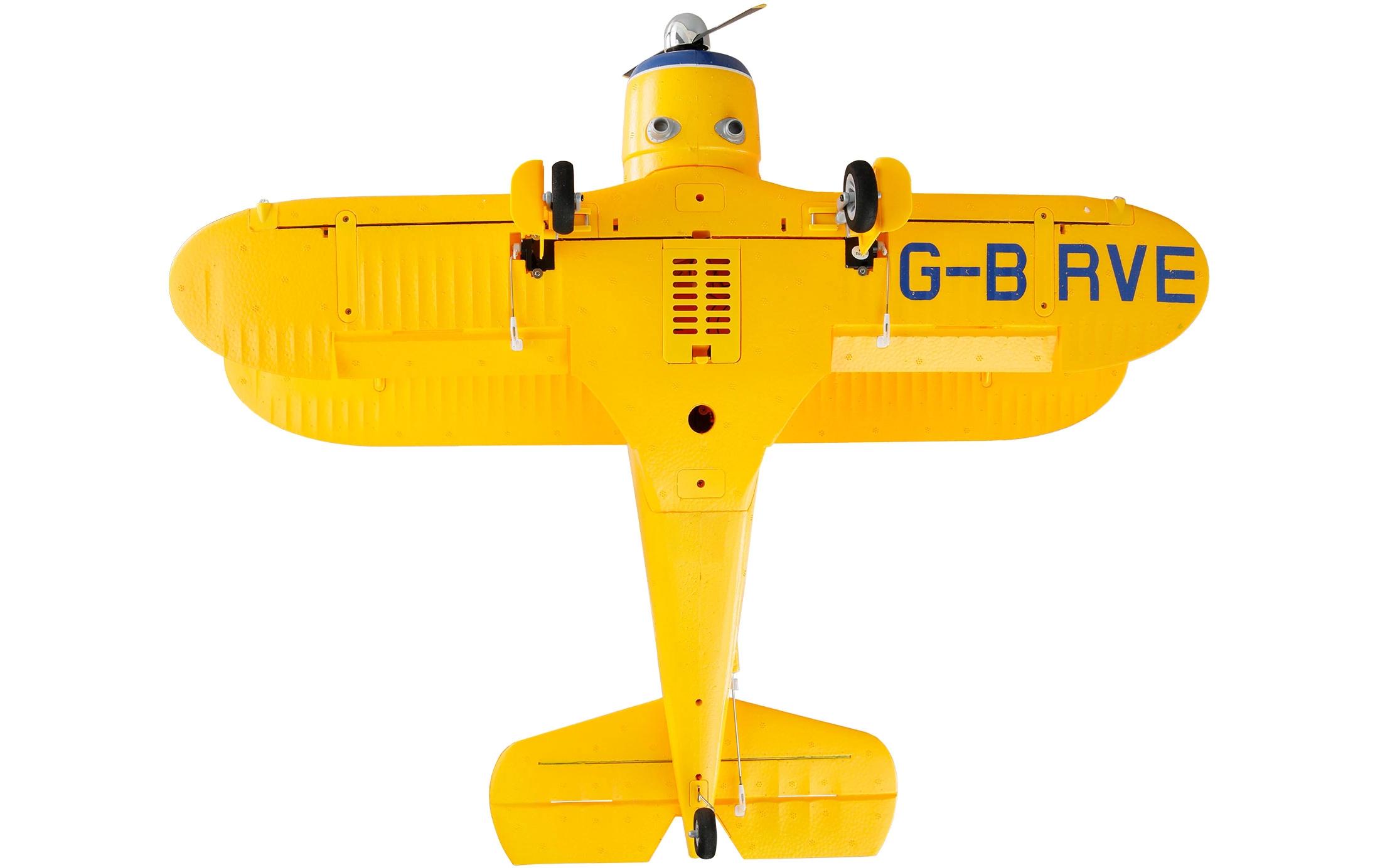 Motorflugzeug AMXflight Beech D17s Gelb, 3D, 6G, RTF<br>3D/6G-Gyro fertig eingebaut: Somit voll einsteigertauglich samt zusätzlicher Anschlüsse am Empfänger für S-Bus und DSM-Empfänger