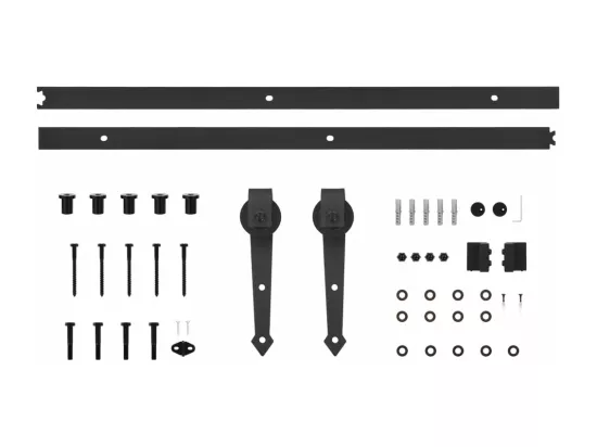 Porte coulissante et kit de quincaillerie 90x210 cm pin massif