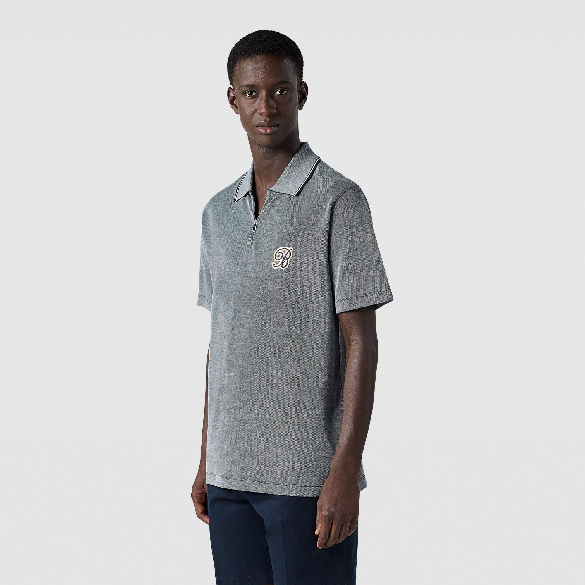 Active Polo Pique Changeant Zippe