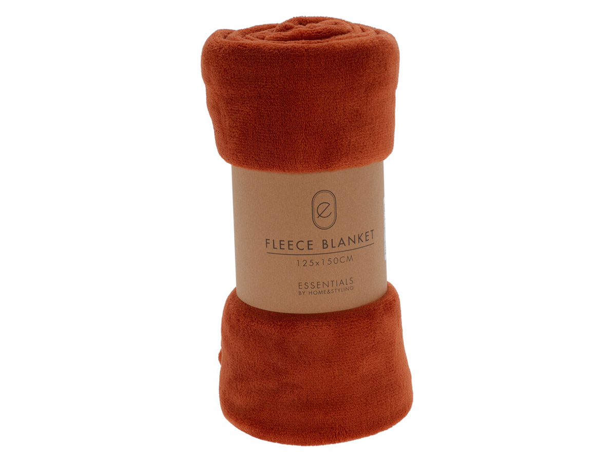 150 x 125 cm fleece deken - Rusty Orange