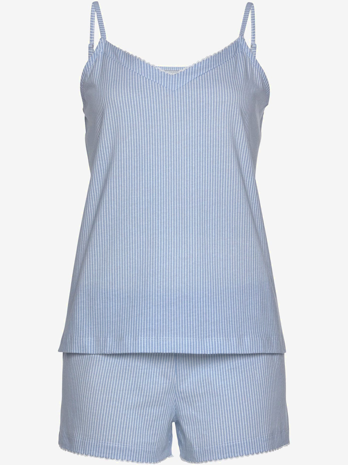 Pyjama court avec rayures discrètes