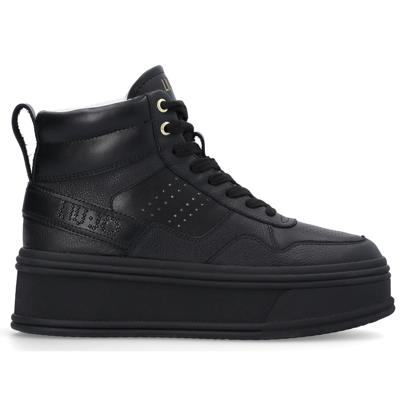 Liu-Jo Sneakers en Cuir Louison noires - Talon 5 cm
