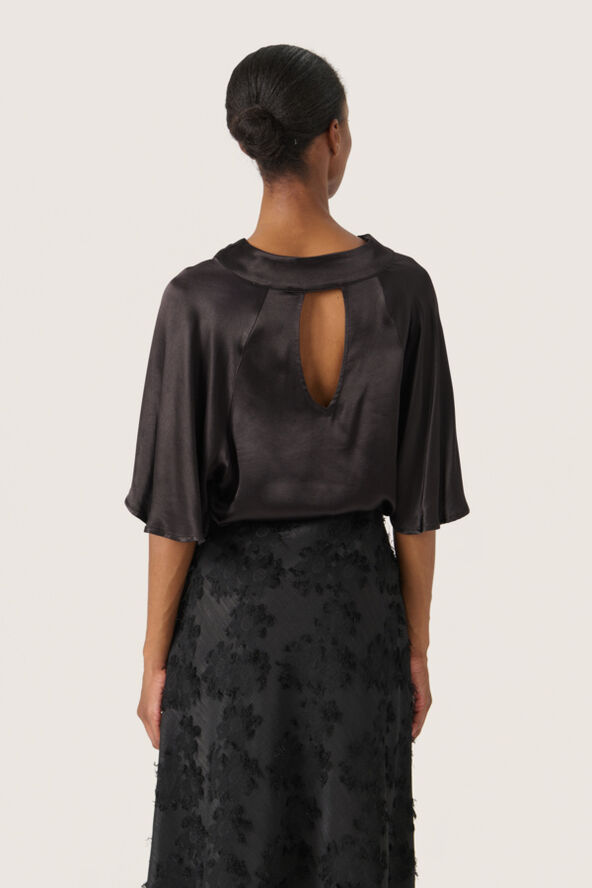 Soaked in Luxury SLMilu Katharine Blouse 3/4 STUDIO Black