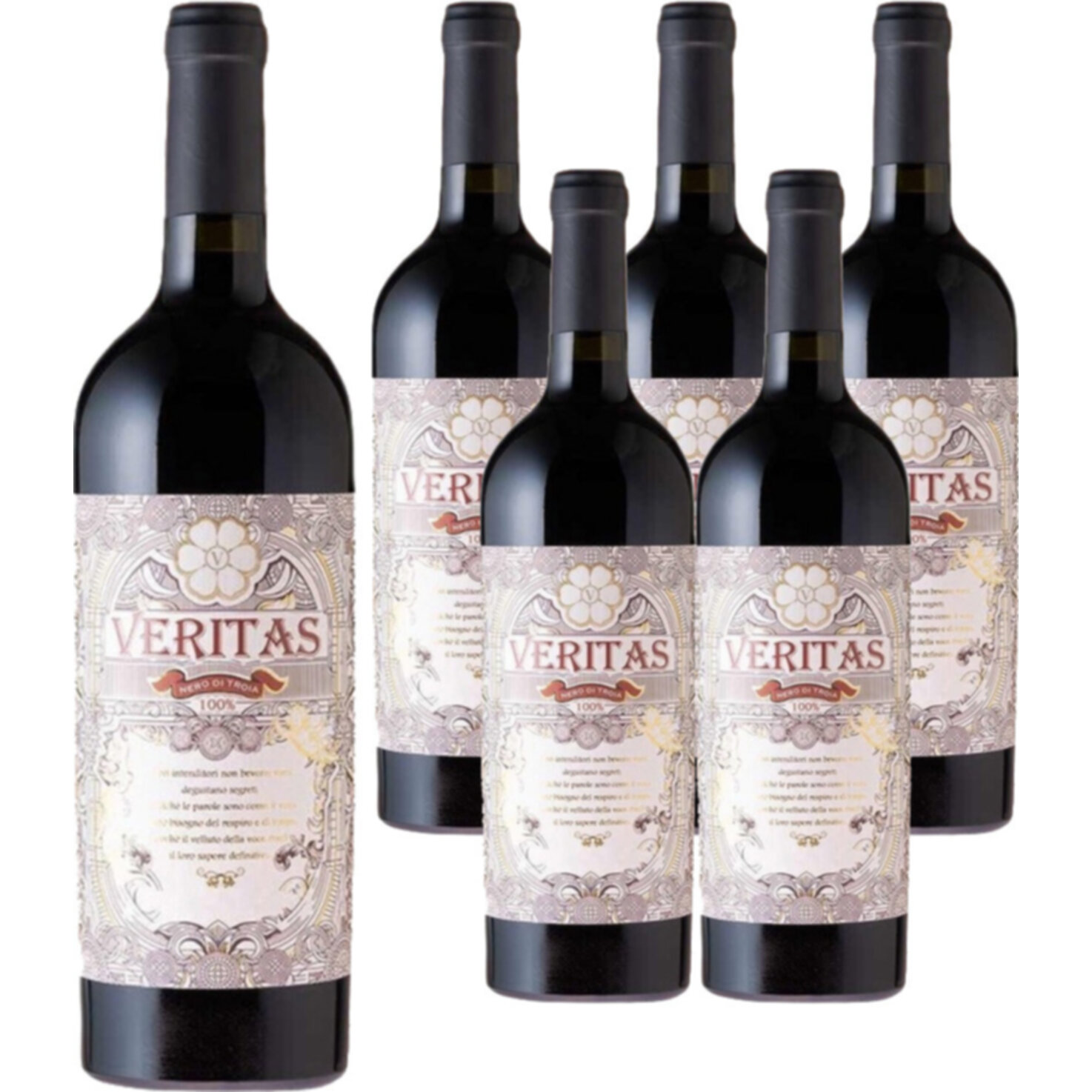 Salento IGP Nero DI Troia Veritas Vallone 6x 75cl -6x 75cl