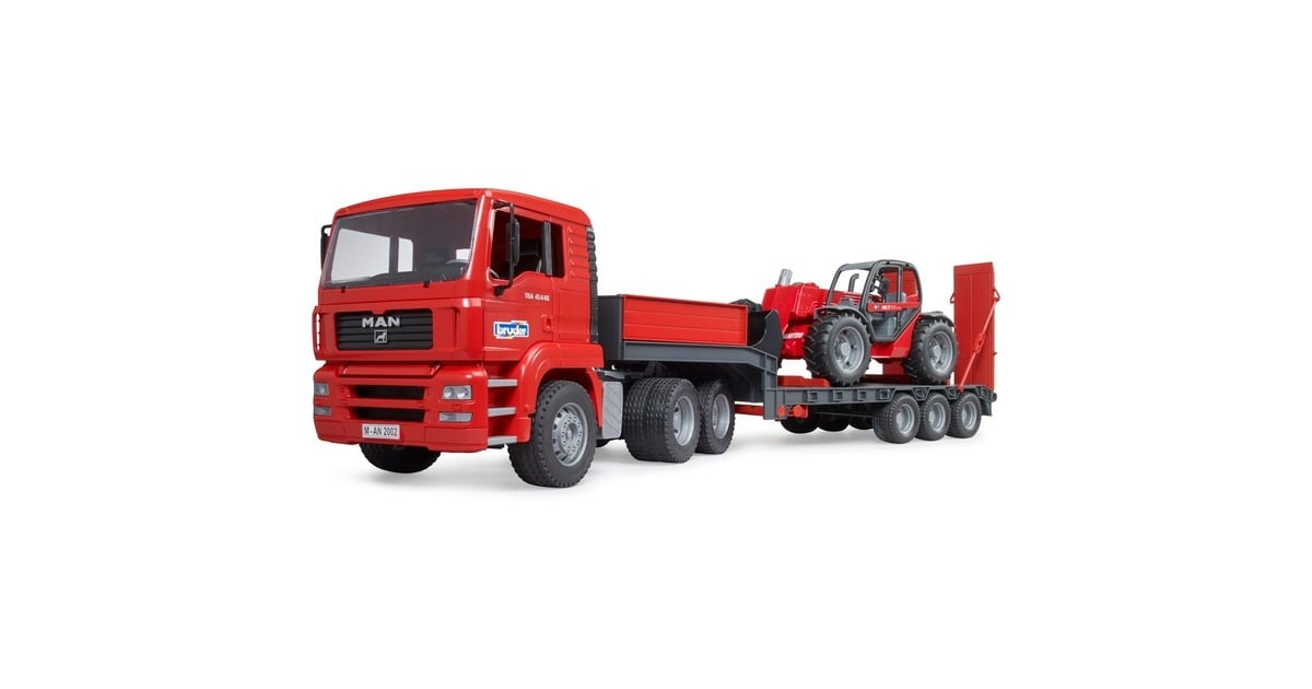 bruderMAN TGA dieplader met Manitou MLT633 verreiker  Modelvoertuig  (02774)