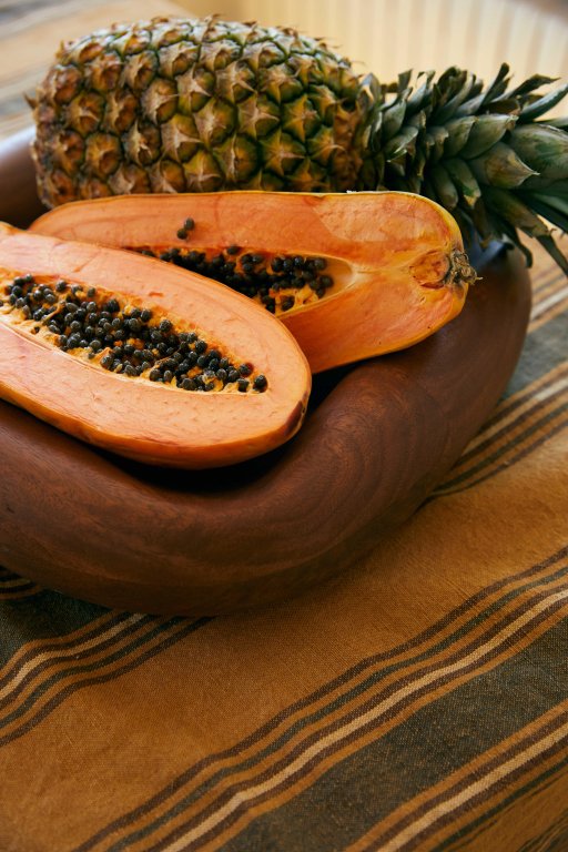 HKliving Mango hout fruitschaal 35x35