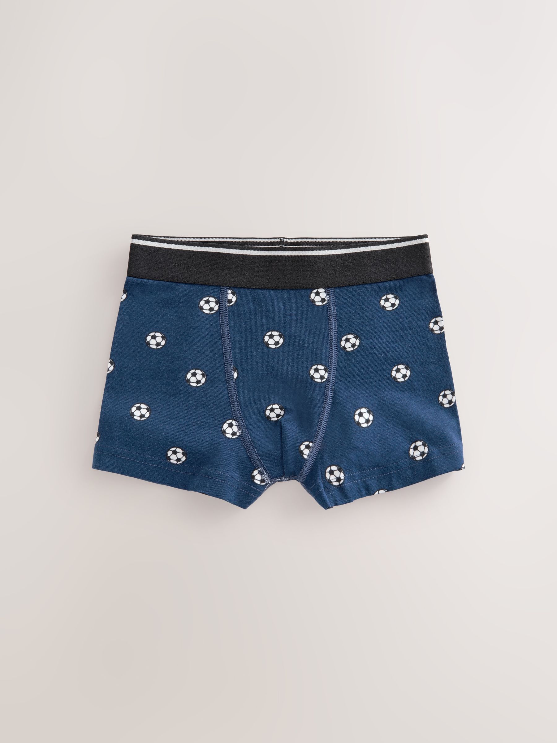 Rood/blauw voetbal - Verpakking van 5 trunks met motief (1,5-16jr)