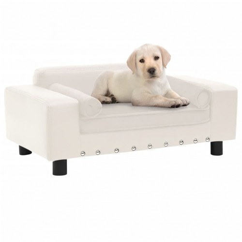 Sofá Vidaxl com almofada creme lavável para cães