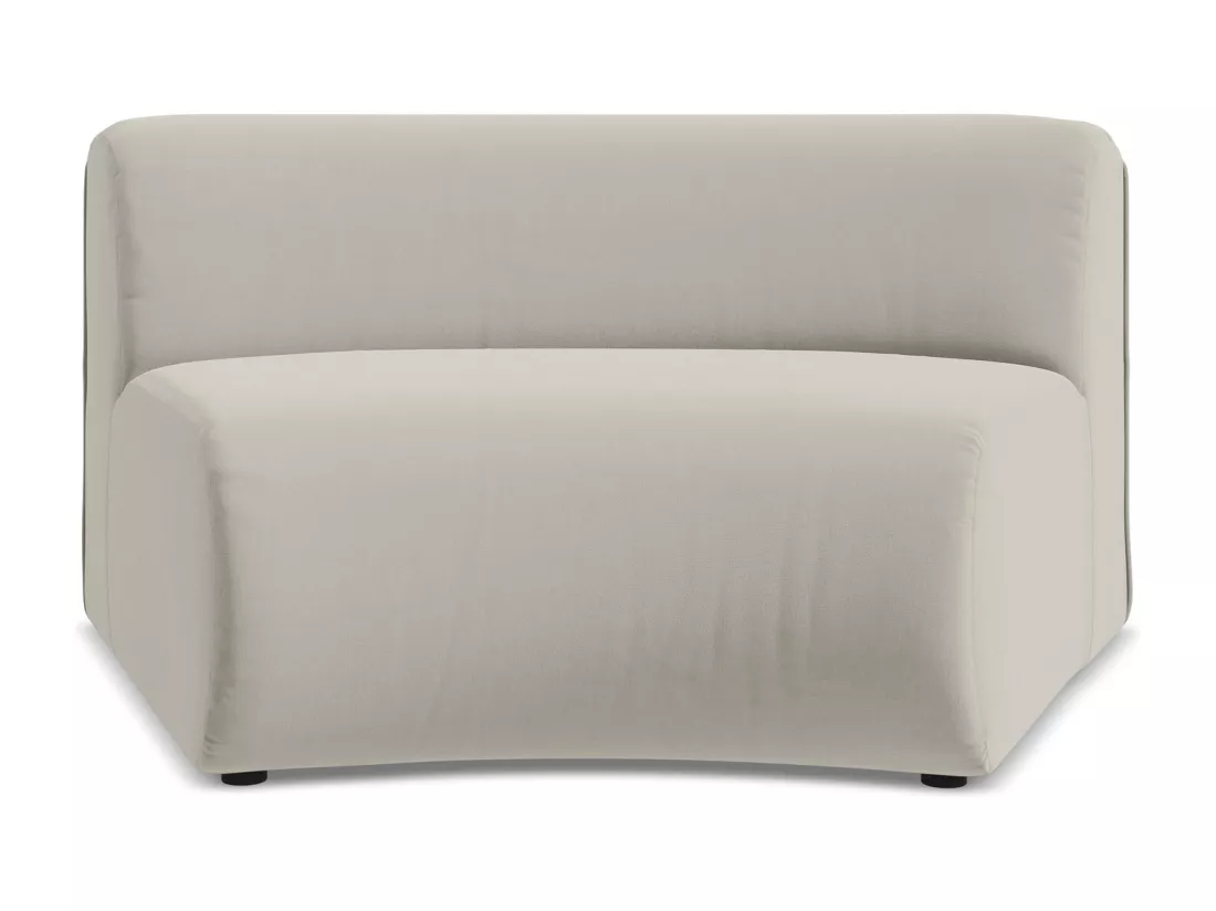 Fauteuil d'angle pour canapé modulable en velours - perle - EKAHI