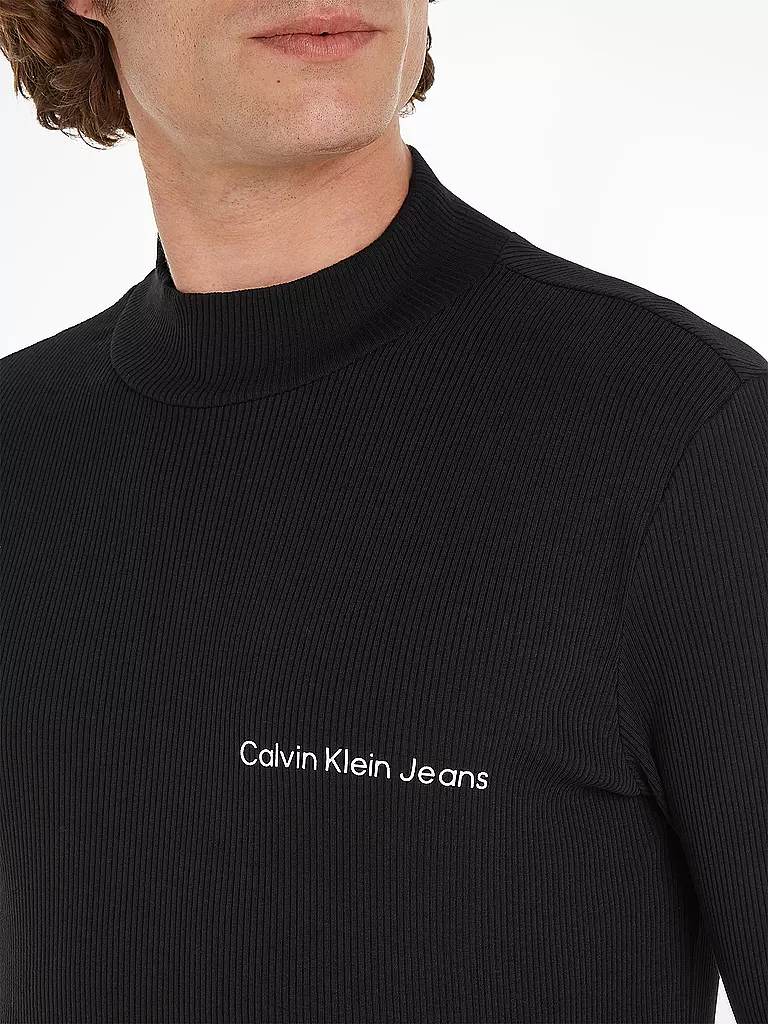 CALVIN KLEIN JEANS Langarmshirt schwarz