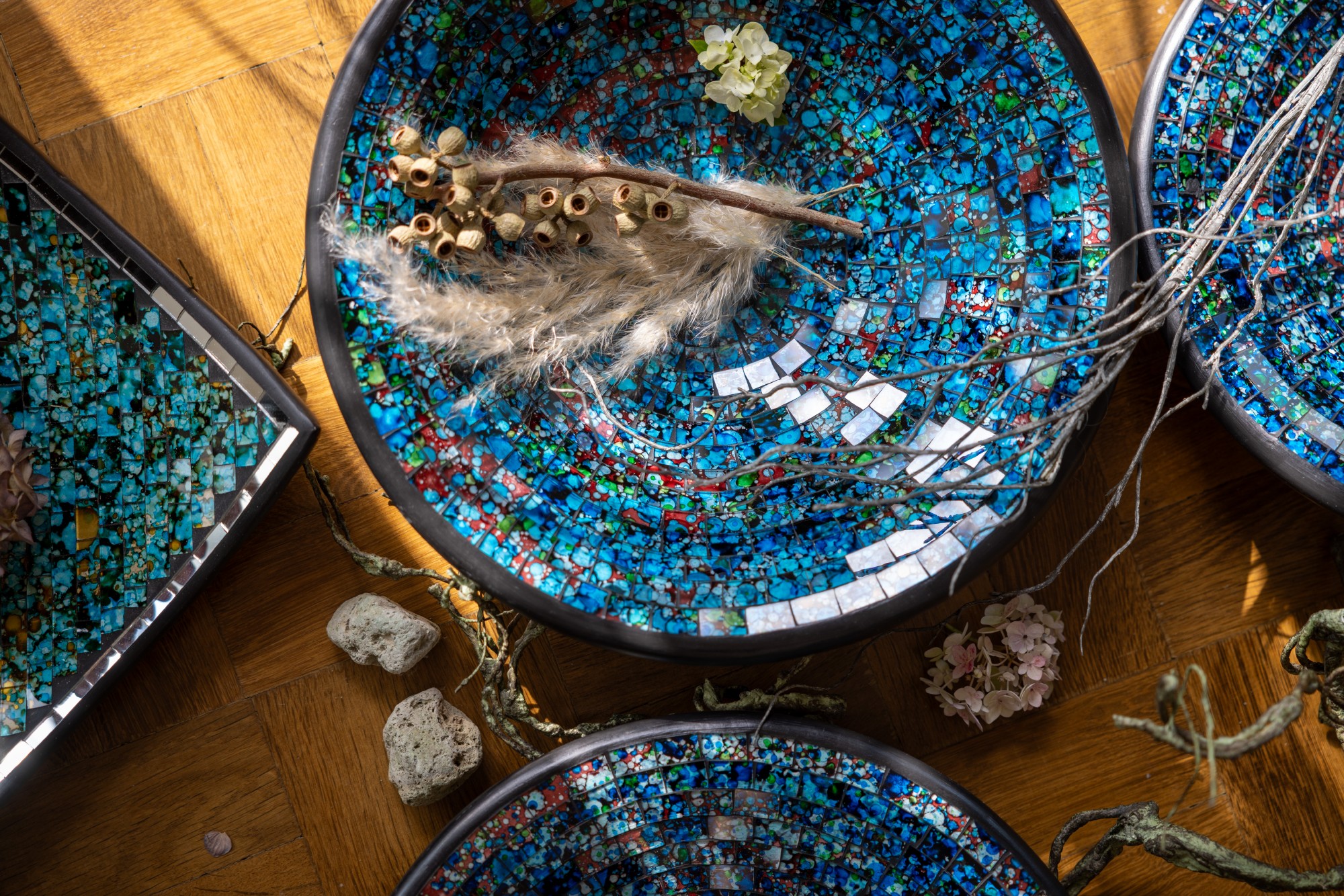 Mosaikteller 'Renoir', multicolor, in 3 Größen von fischer's lagerhaus