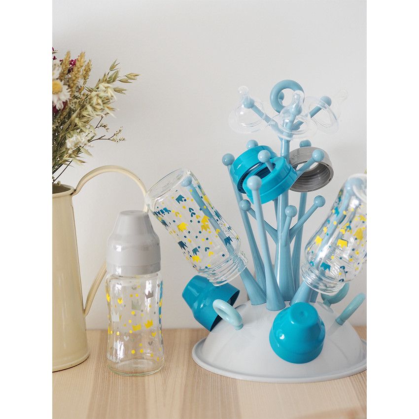 Egoutte-biberons - Bleu - Doré