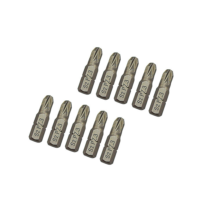Embout de vissage standard PZ3 25 mm Universel - 10 pièces