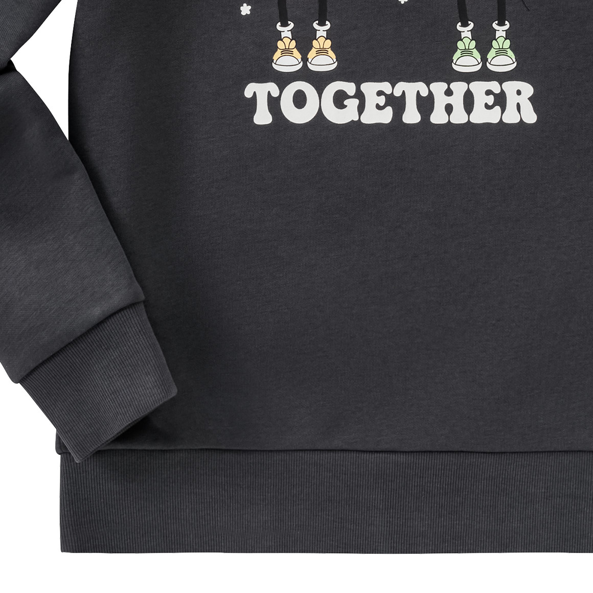 Famy Mädchen Sweatshirt mit Print dunkelgrau
