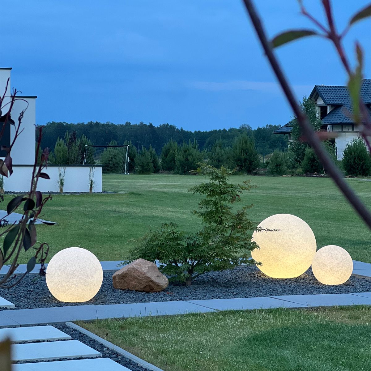 Moderne buitenlamp grijs 45 cm IP65 - Nura