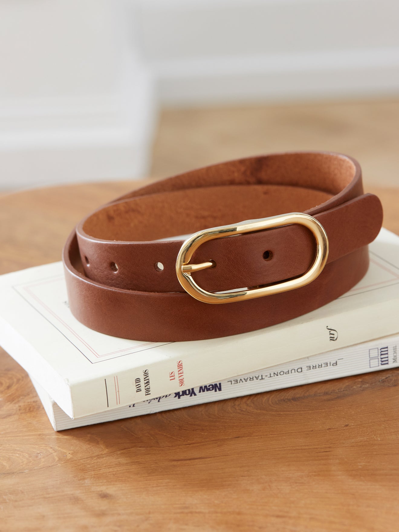 Ceinture cuir femme boucle ovale