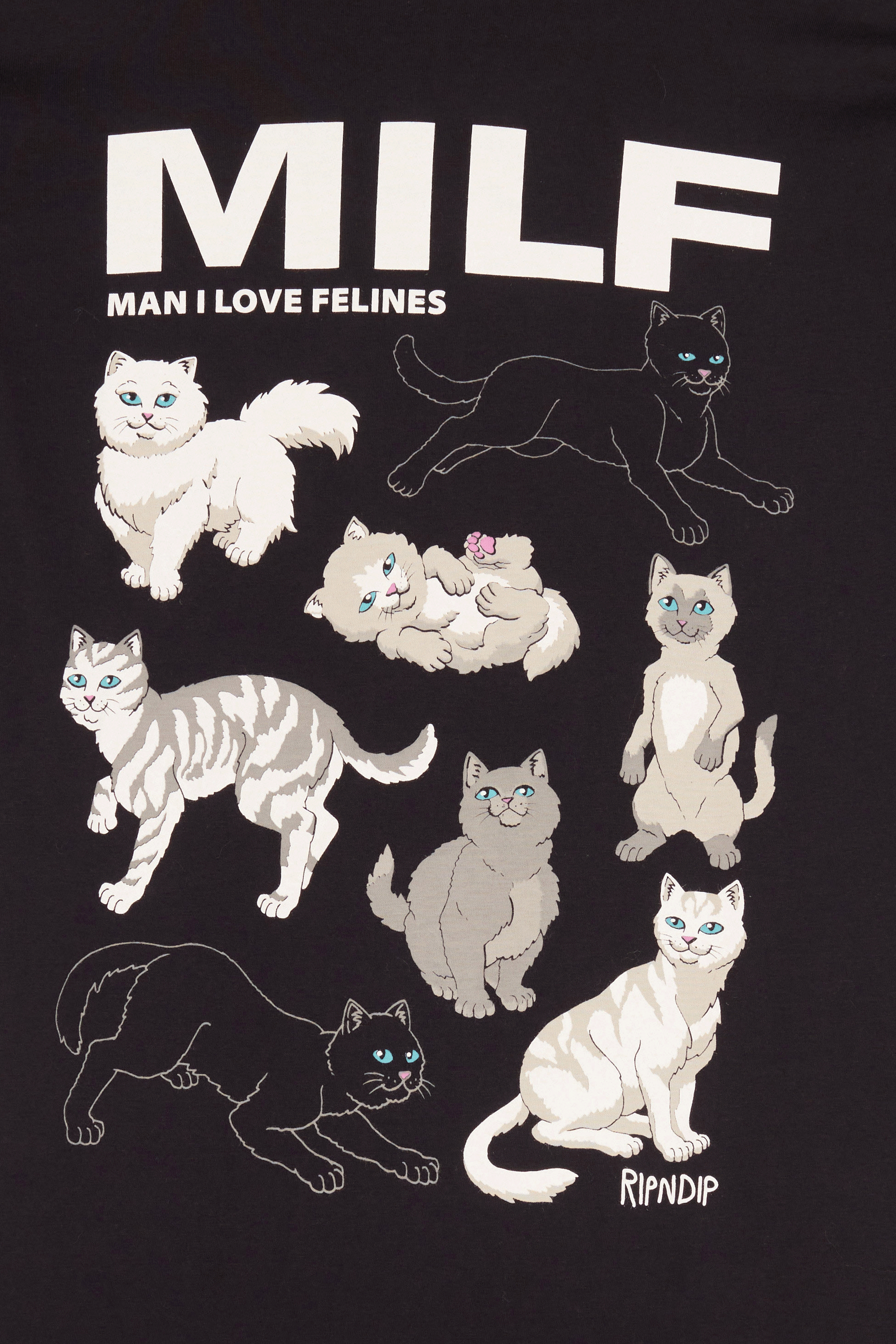 RIPNDIP T-shirt Man I Love Felines Tee Noir
