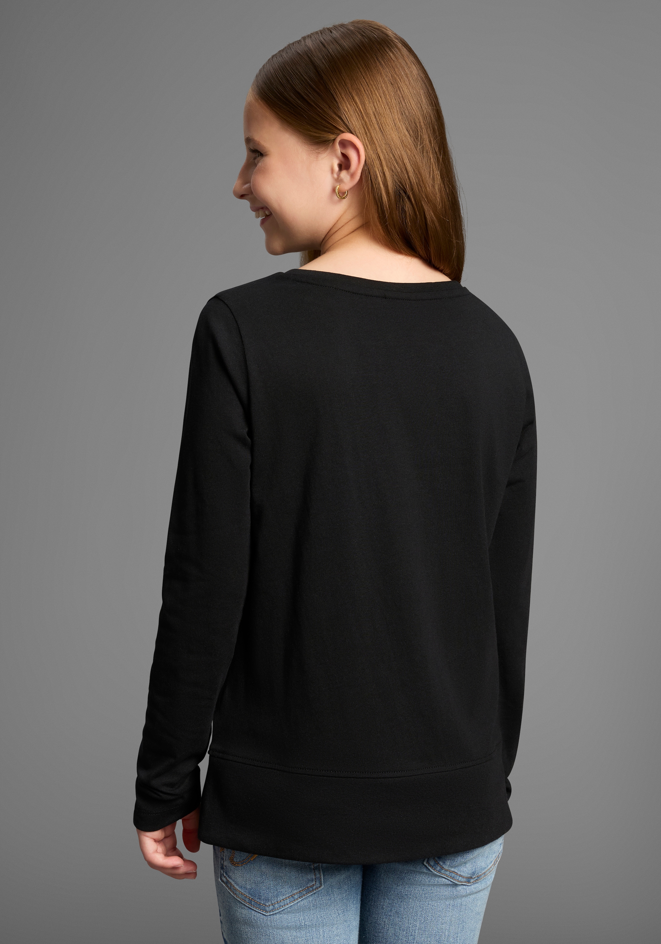 KangaROOS Langarmshirt »mit coolem Colourblocking«, , mit Kangaroos Logo und Stickerei