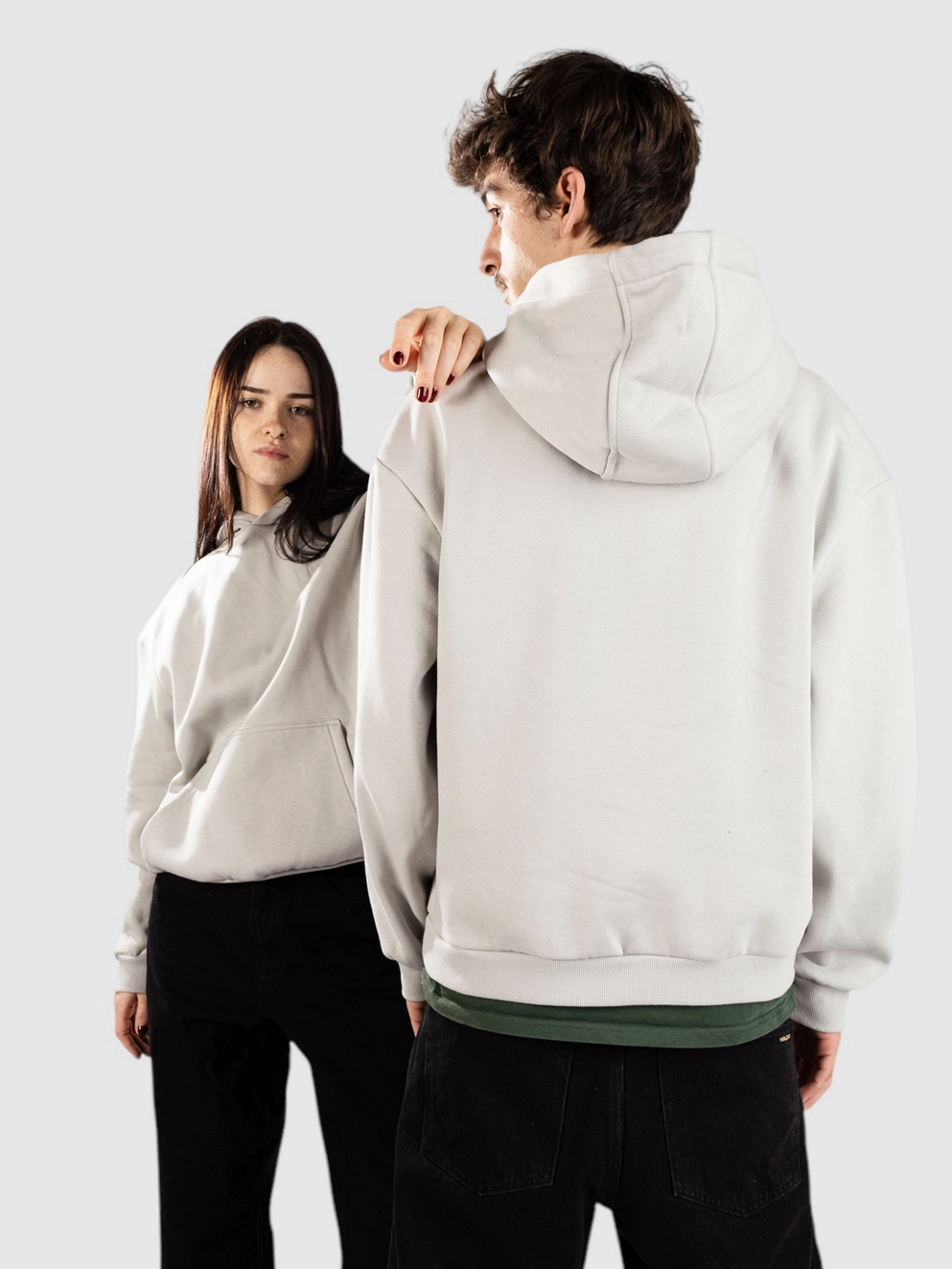 Urban Classics Fluffy Hoodie light asphalt