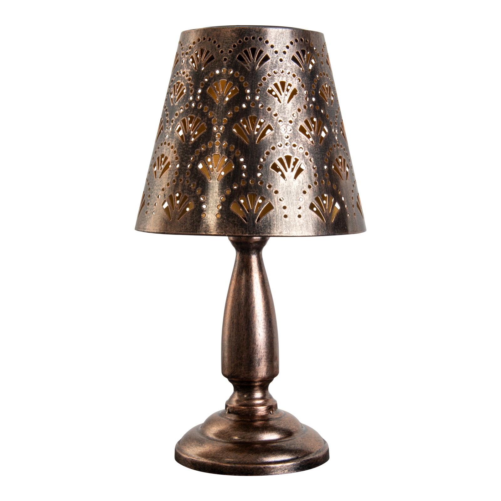 LED-Solartischleuchte ELSA - altmessing - 30,8 cm hoch