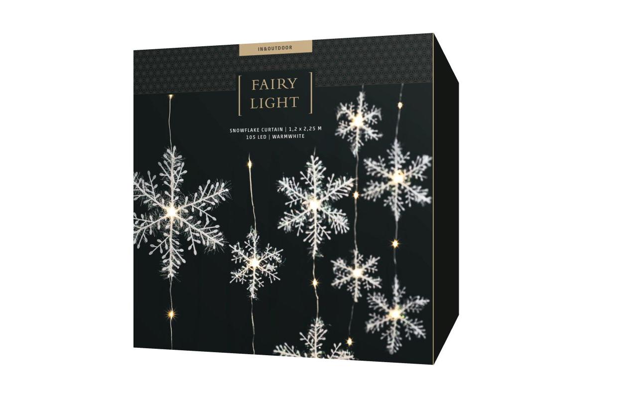 LED-Lichtervorhang Snowflake 1.2 m, 105 LEDs, IndoorLichtervorhang