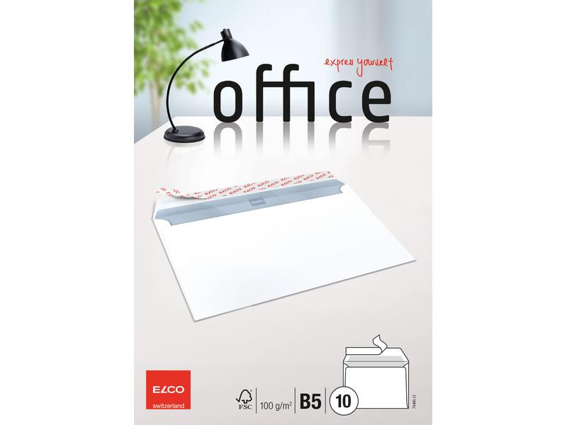 ELCO Couvert Office B5, Keine Fenster, 10 Stück Briefumschläge in Cello-Zip-Kleinpackung