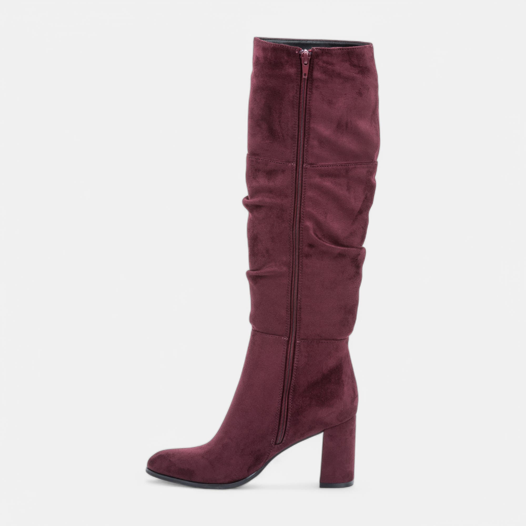 Bottes à talon Femme bordeaux