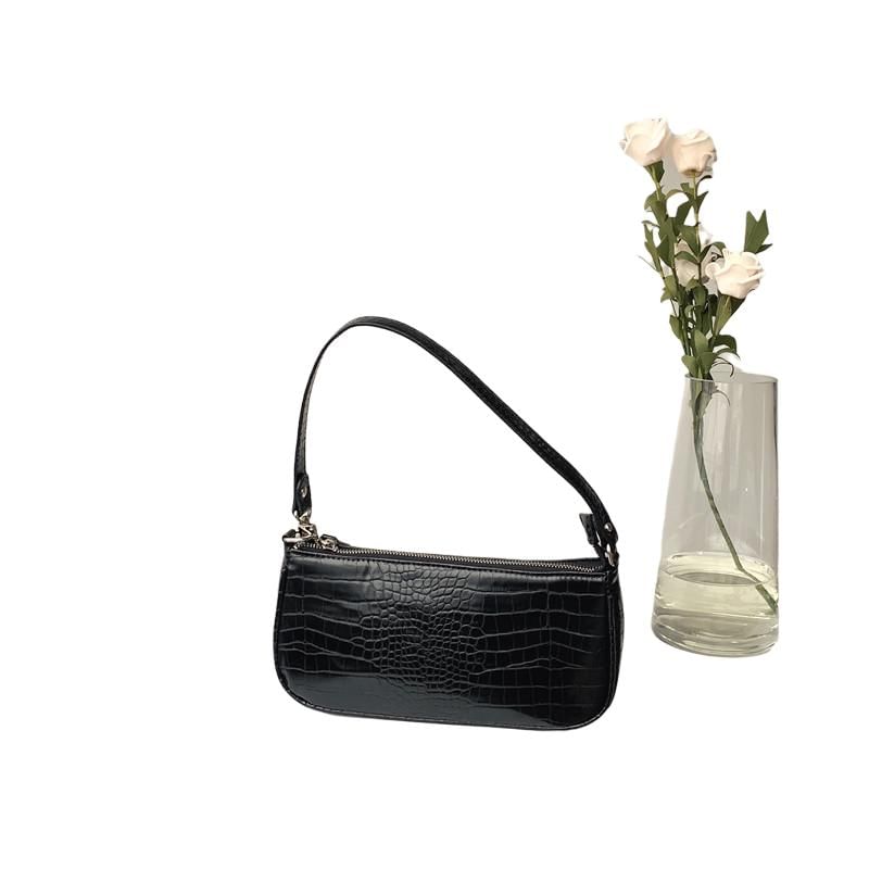 Minafox - Croc Grain Handtas