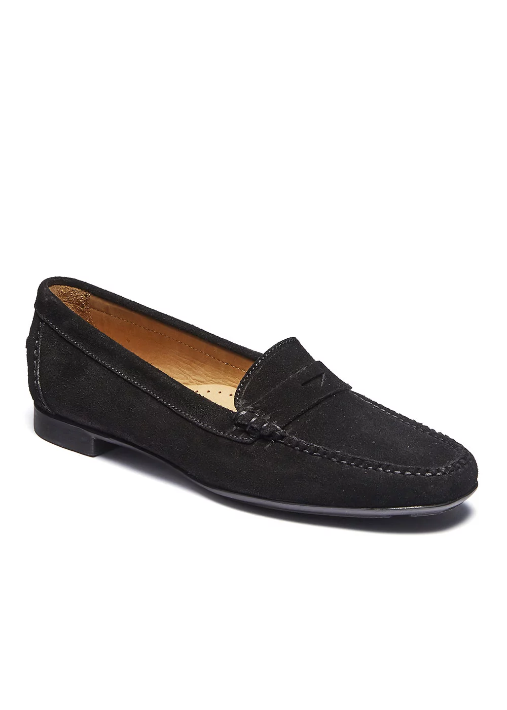 MOCASSIN SIMPLE ROUND VELOURS NOIR