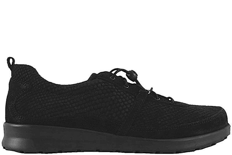 NEW FEET SKO I SORT PRÆGET NUBUCK