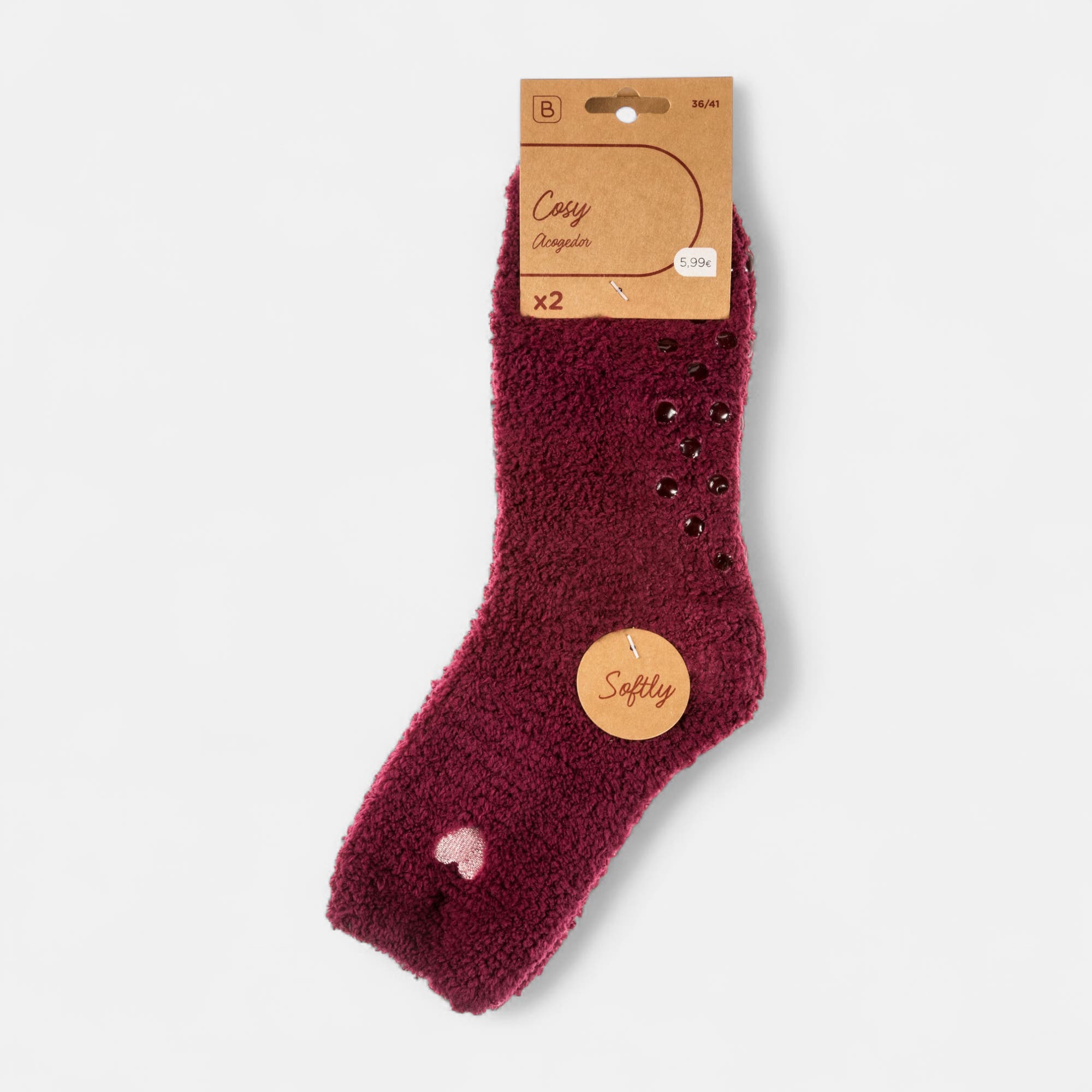 Chaussettes Femme bordeaux