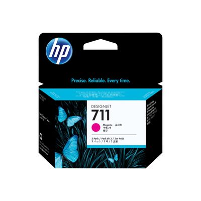HP 711 - Pack de 3 - magenta - cartouche d'encre originale (CZ135A)