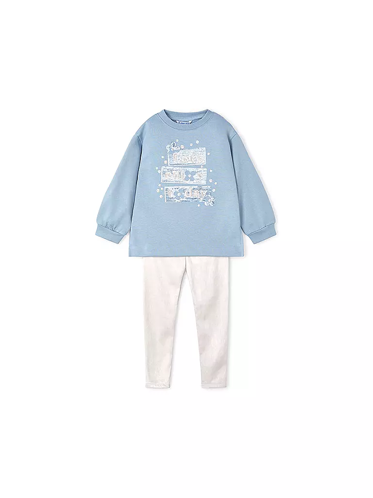 MAYORAL Mädchen Set 2-teilig Sweater und Leggings hellblau