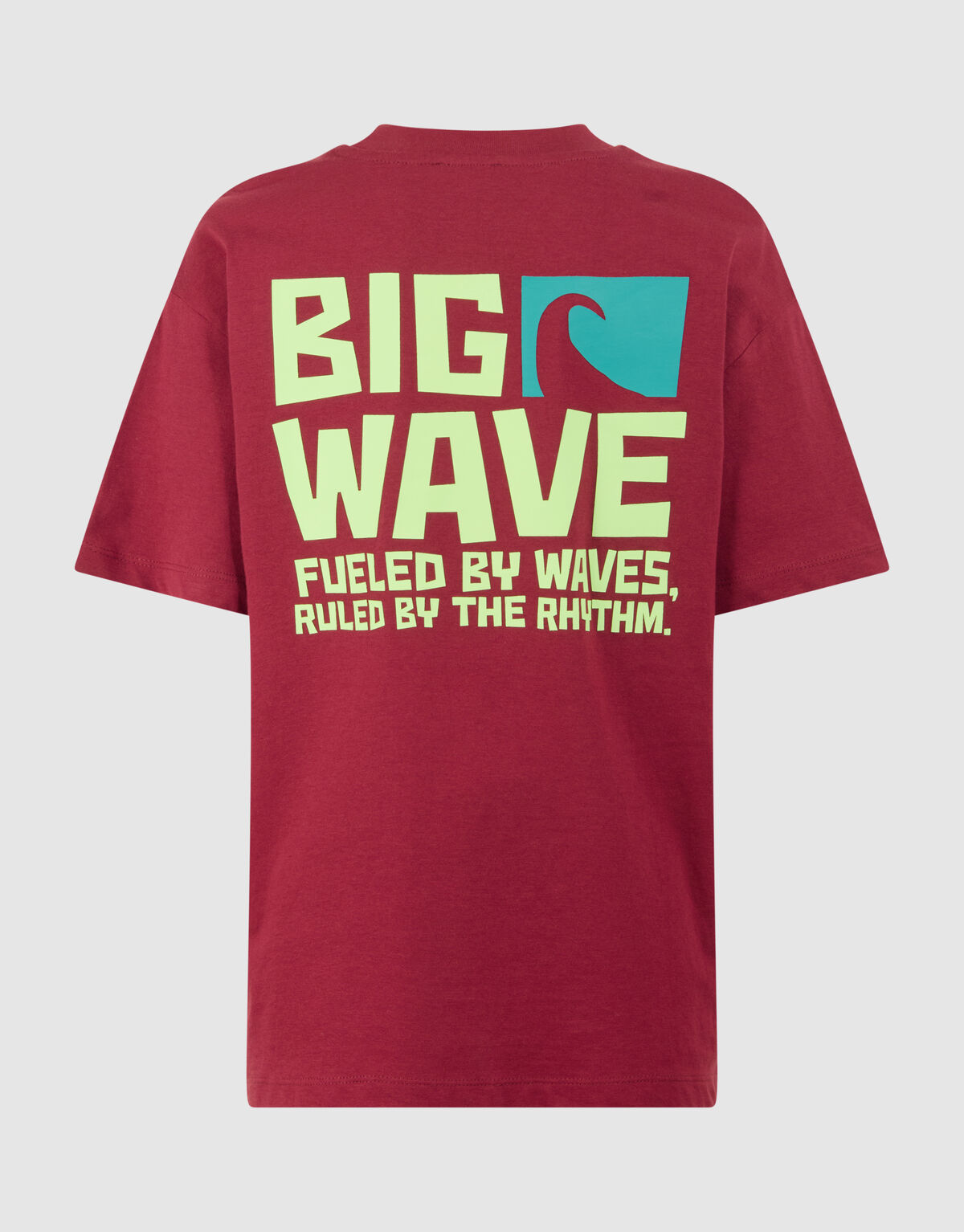 Big Wave Artwork T-shirt Donkerrood