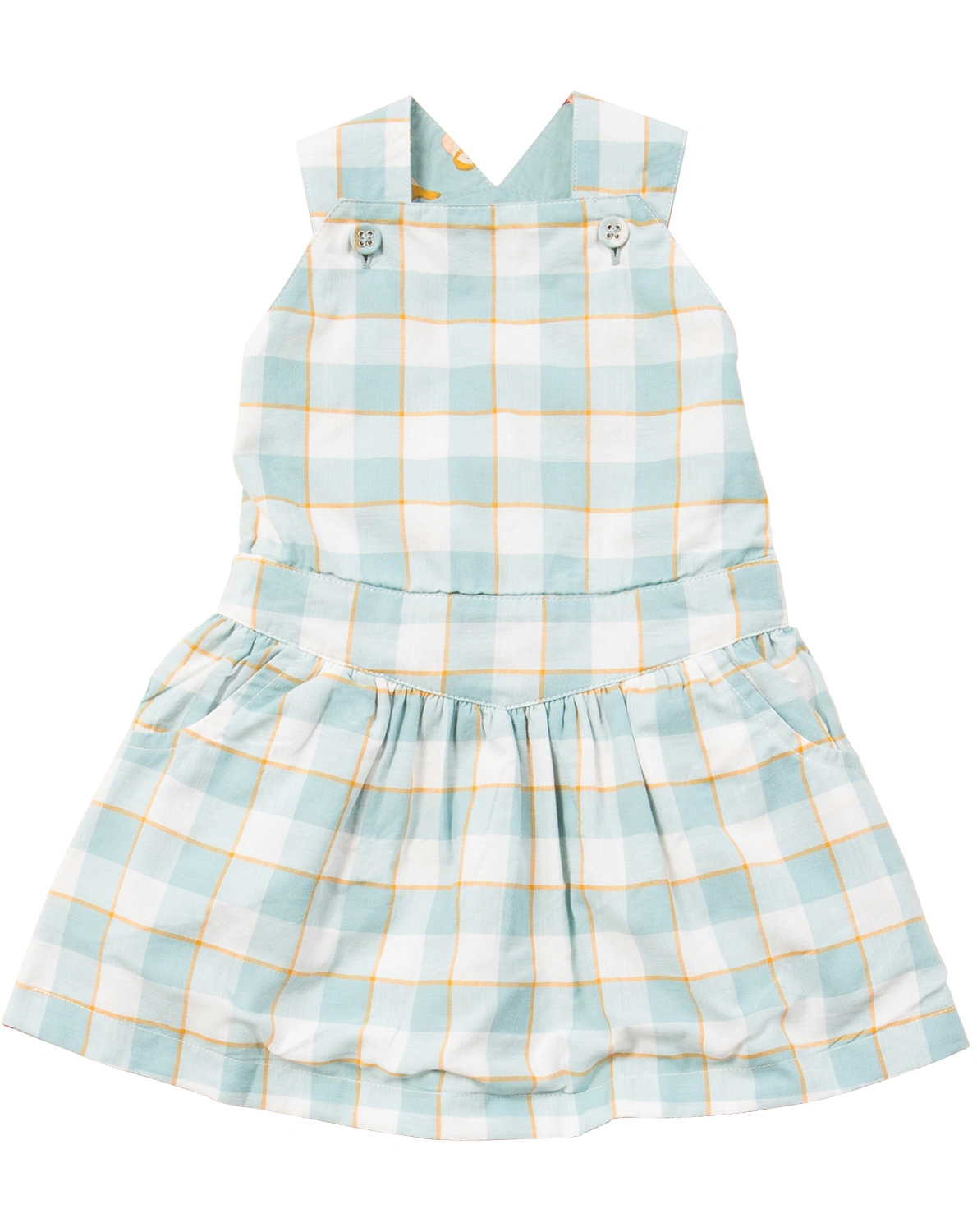 Trägerkleid CHECKERED in hellblau