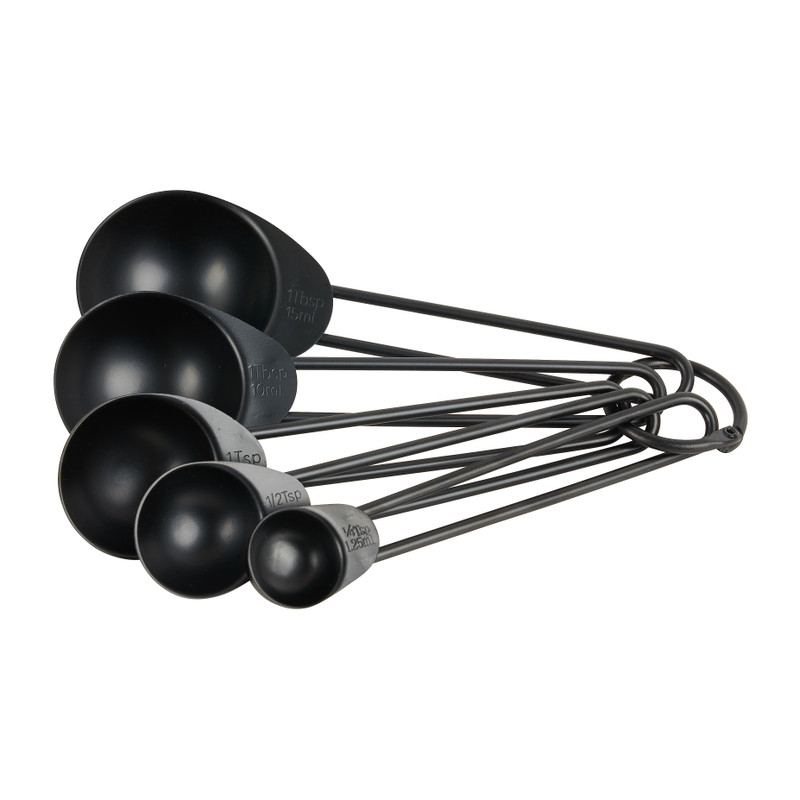 Maatlepels industrial - zwart - 5 stuks