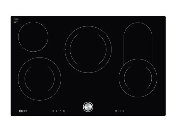 Neff T18PT16X0 - Keramisk kogeplade - 4 plader - Niche - bredde: 78 cm - dybde: 50 cm - rammeløs - sort
