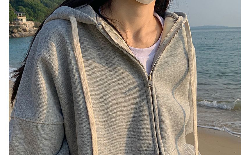 Soswift - Hoodie met trekkoord en rits