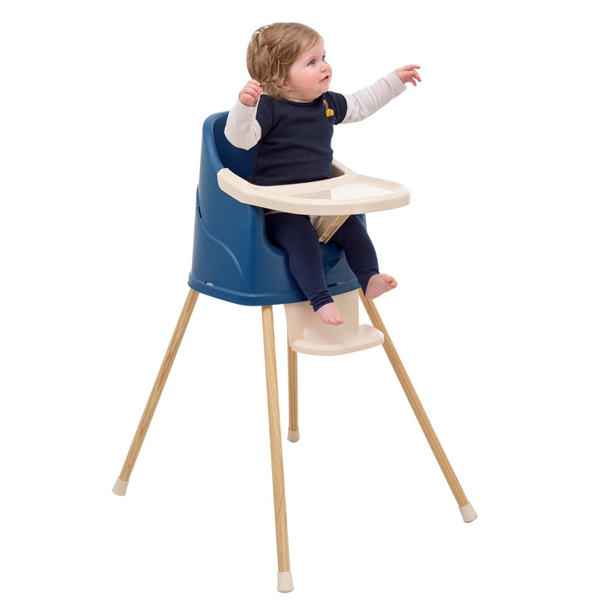 Chaise haute évolutive Youpla - Bleu océan
