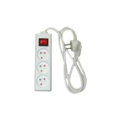 Multiprise avec interrupteur 3 prises - 1,5m