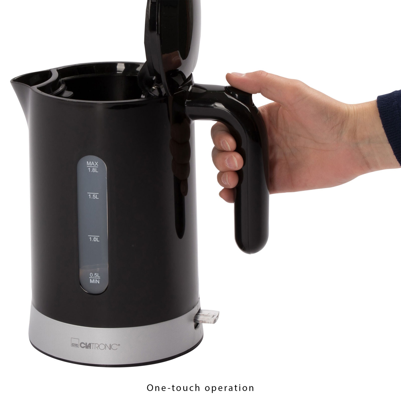 CLATRONIC Wasserkocher WK 3452 schwarz 1,8 Liter max. 2200 Watt